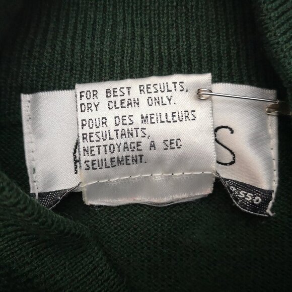 Antels Ladies Size 1X Dark Green Made in Hong Kong Mock Neck Sweater - Picture 5 of 9